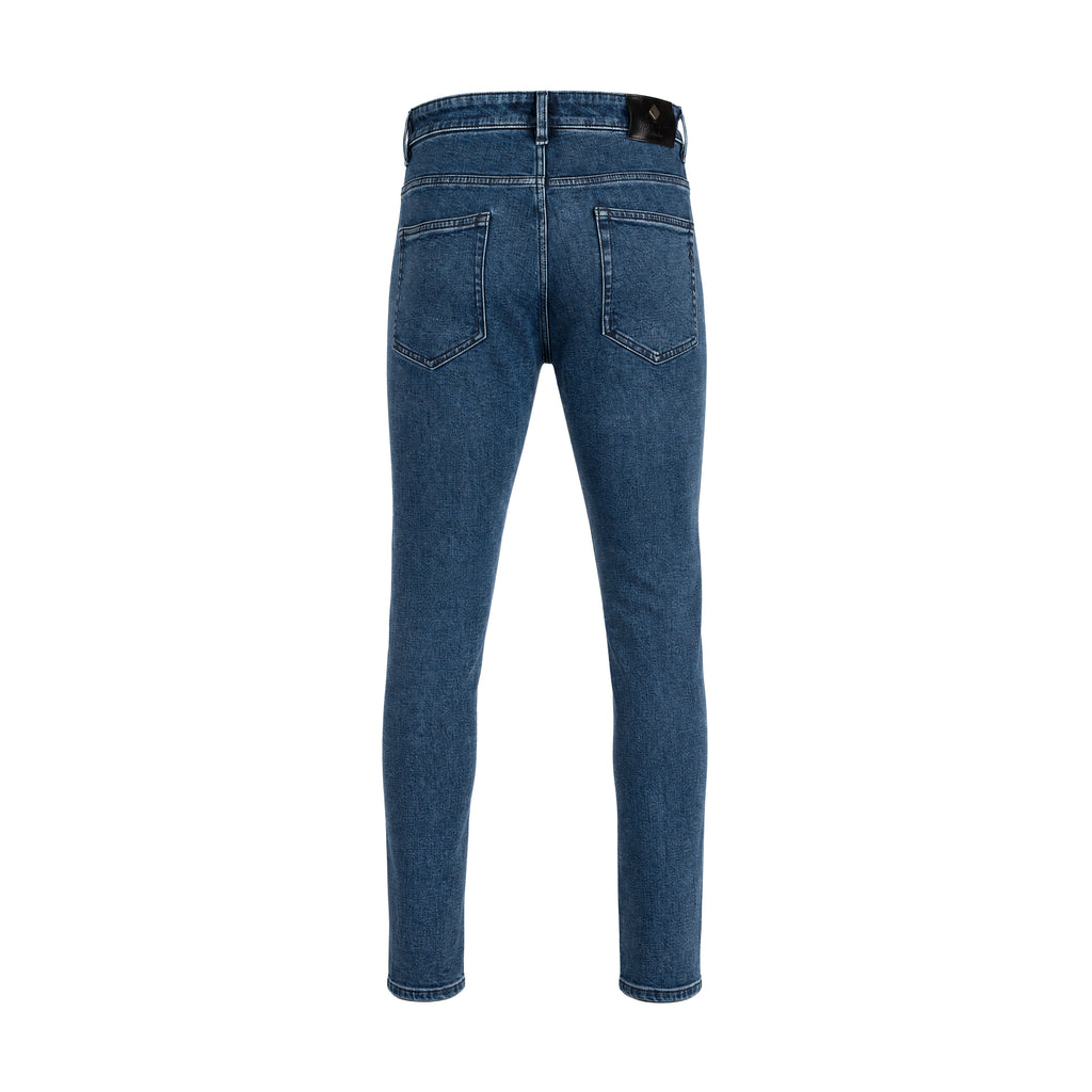 100% Cotton Jeans Leisure Fit - Oil Blue