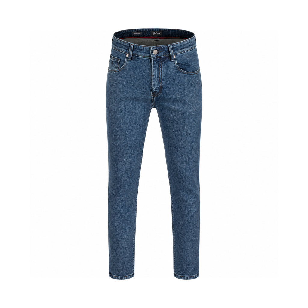 100% Cotton Jeans Leisure Fit - Oil Blue