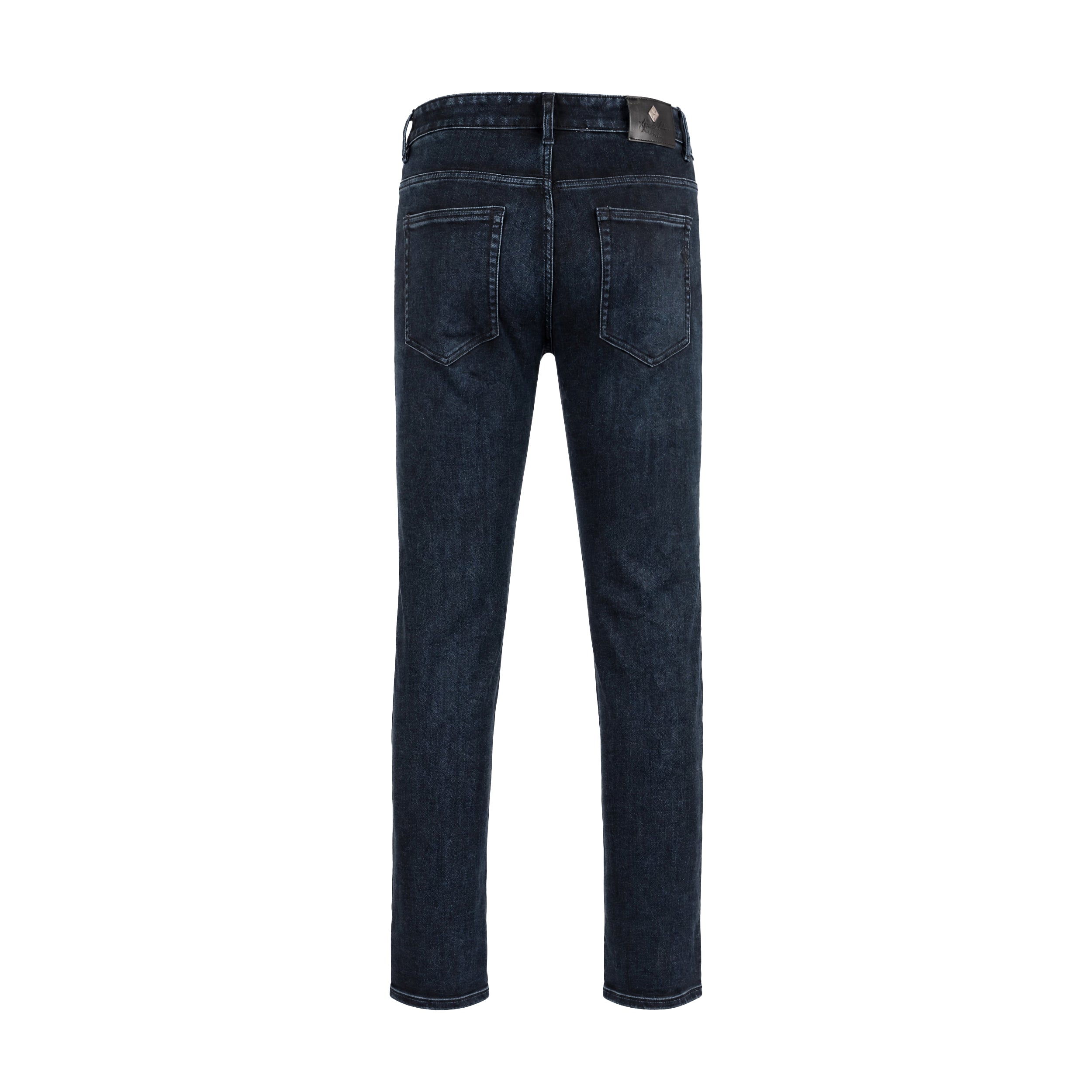 100% Cotton Jeans Leisure Fit - Blue Black