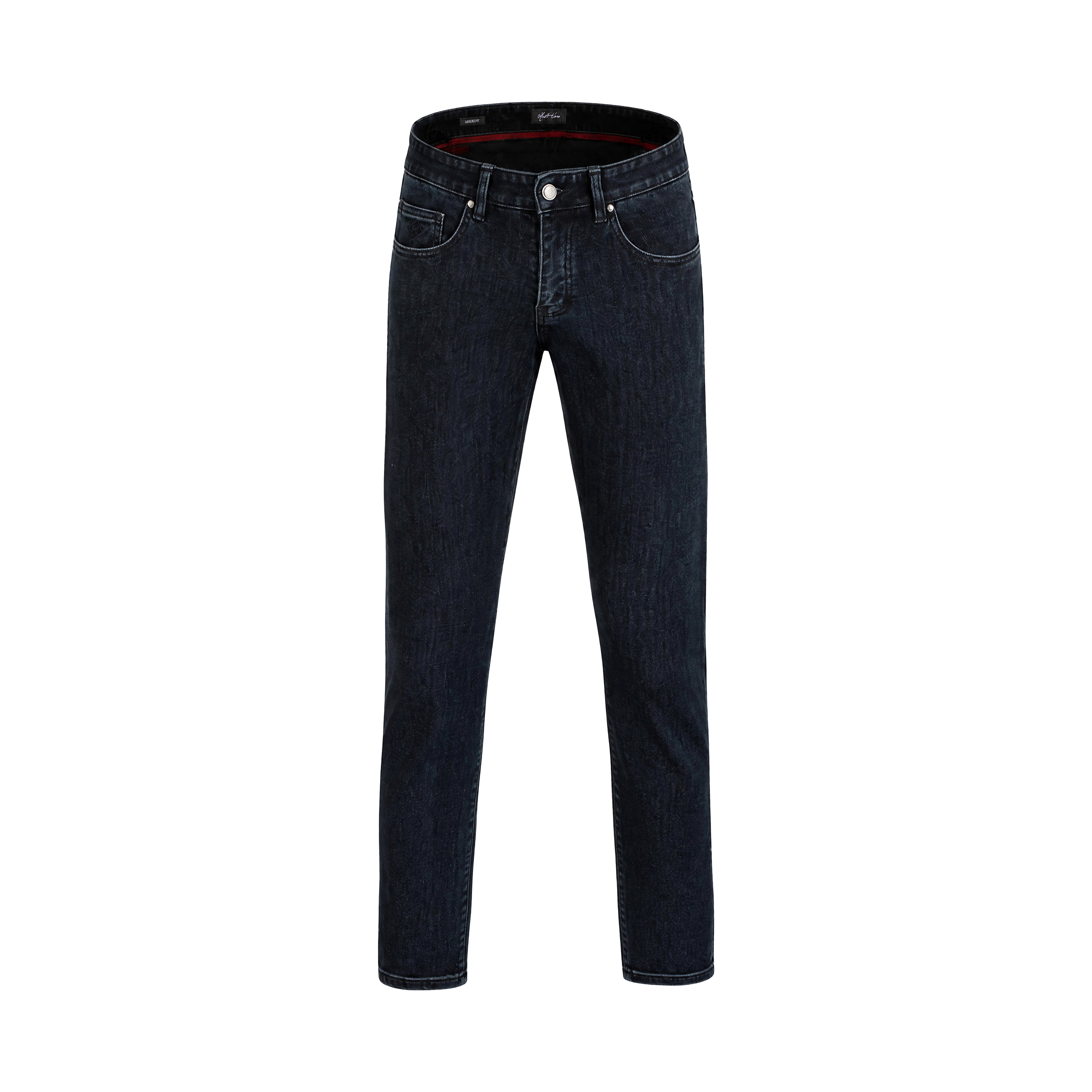 100% Cotton Jeans Leisure Fit - Blue Black