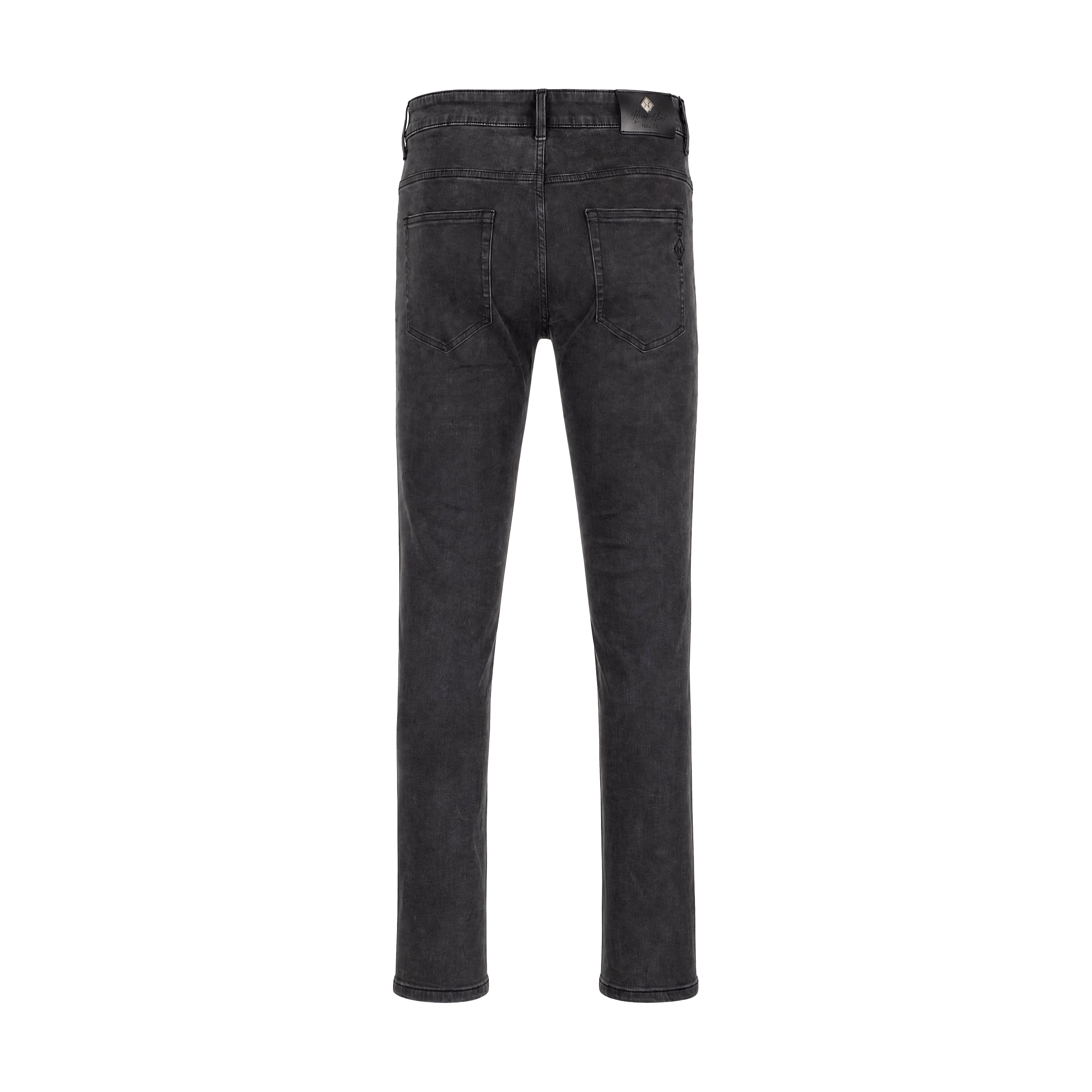 100% Cotton Jeans Leisure Fit - Dark Grey