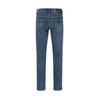 100% Cotton Jeans Leisure Fit - Wash Blue