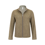 Khaki Nubuck Leather Jacket NLJ001