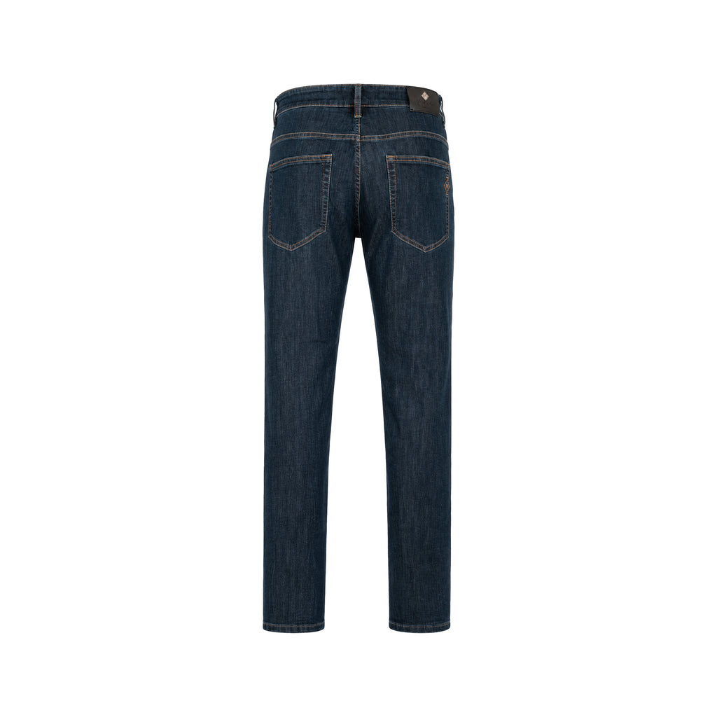 100% Cotton Jeans Leisure Fit - Navy