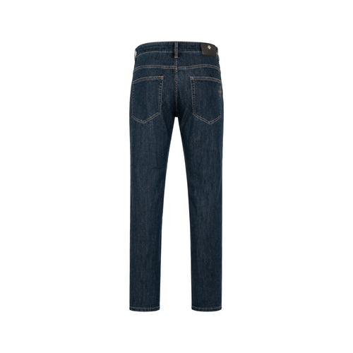 100% Cotton Jeans Leisure Fit - Navy