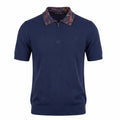 Navy Mercerized Cotton Polo – Luxe Finish, Silky Feel, Elevated Casual Style.MP008