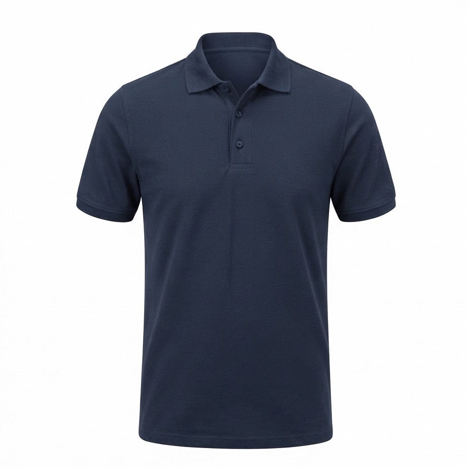 Premium Navy Mercerized Cotton Polo Shirt – Smooth Finish & Breathable.MCP-001