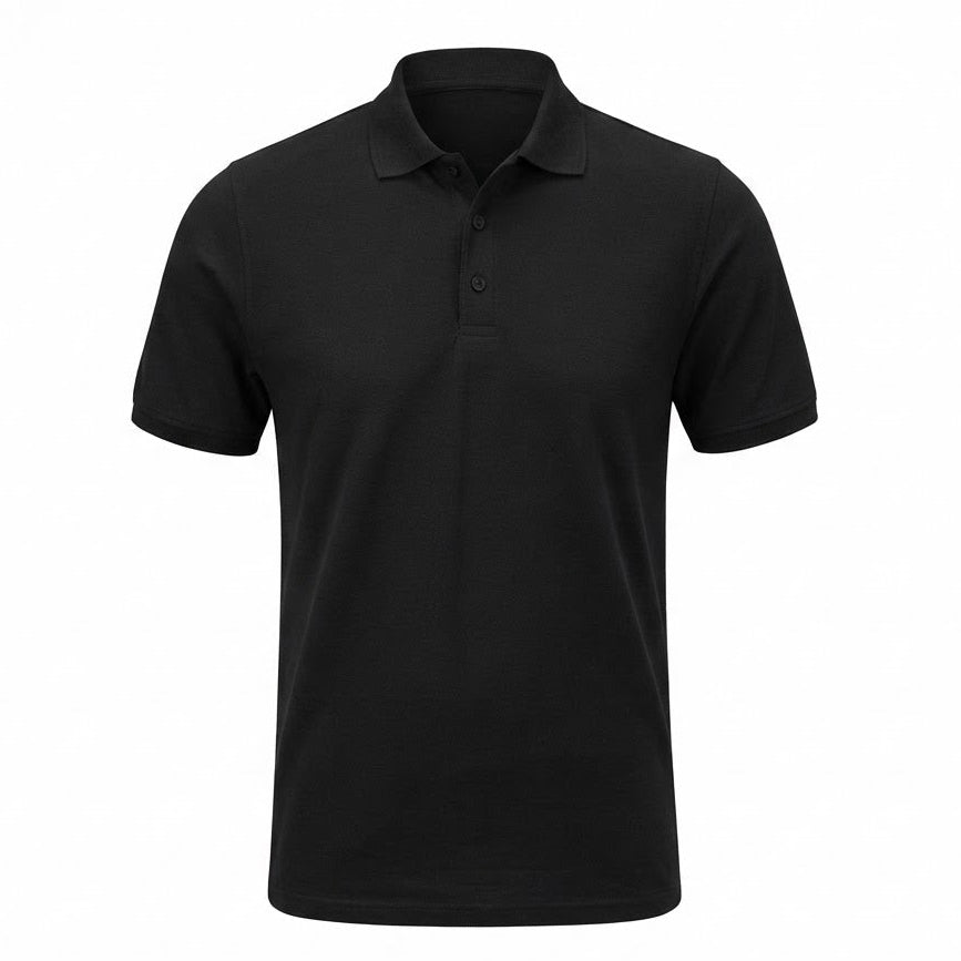 Premium Black Mercerized Cotton Polo Shirt – Smooth Finish & Breathable.MCP-001
