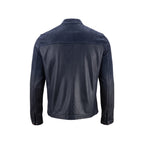 Navy Nubuck Leather Jacket NLJ003