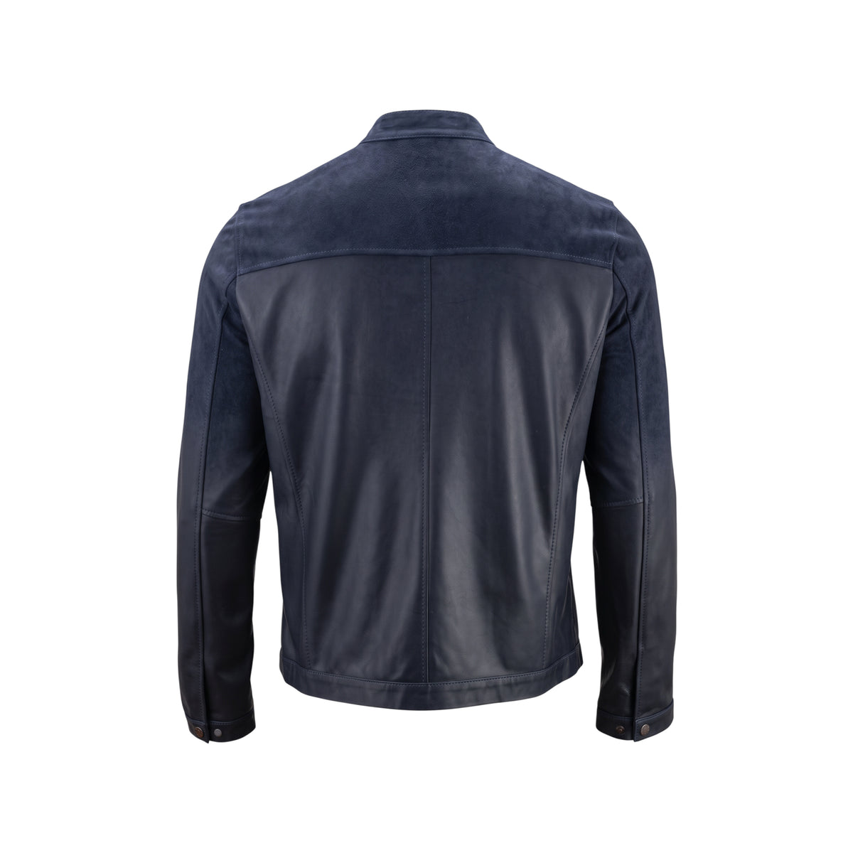 Navy Nubuck Leather Jacket NLJ003