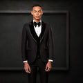 Black Tuxedo Velvet Collar Suit | Minotti Uomo