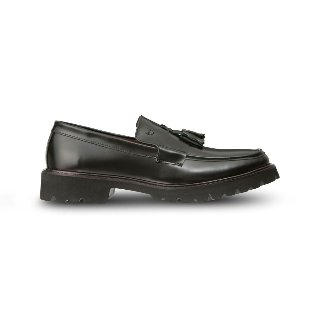 Men’s Handmade Leather Loafer Shoes.015-Black