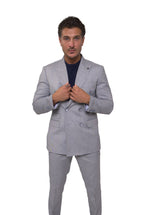 Wool Dubetti Suit Silver .SDB026