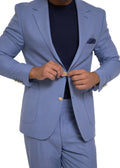 Wool Classic Suit Light Blue .STC043