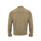Khaki Nubuck Leather Jacket NLJ001