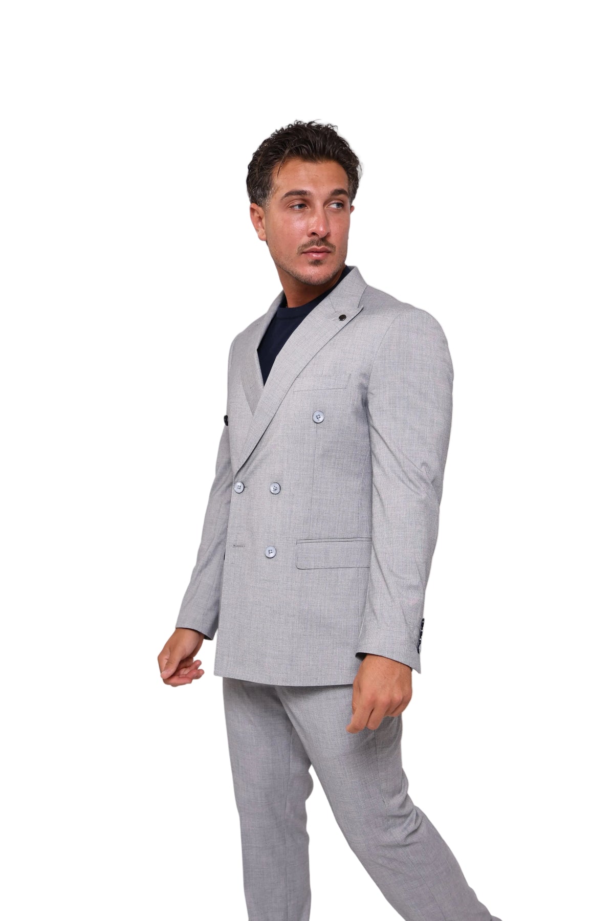 Wool Dubetti Suit Silver .SDB026