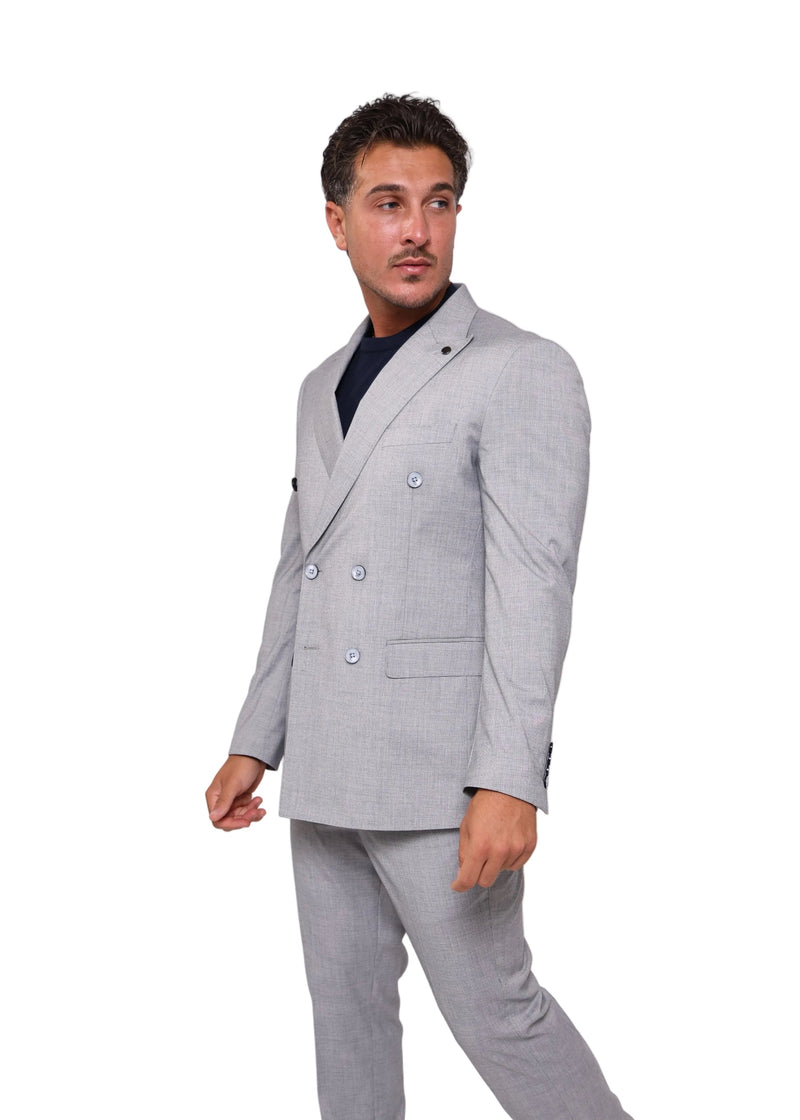 Wool Dubetti Suit Silver .SDB026