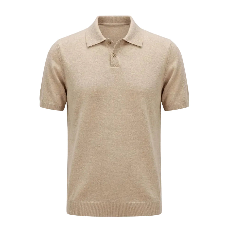 Beige Men’s Bamboo Polo Shirt | Soft, Sustainable & Moisture-Wicking.BP-003