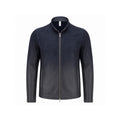 Navy Nubuck Leather Jacket NLJ003
