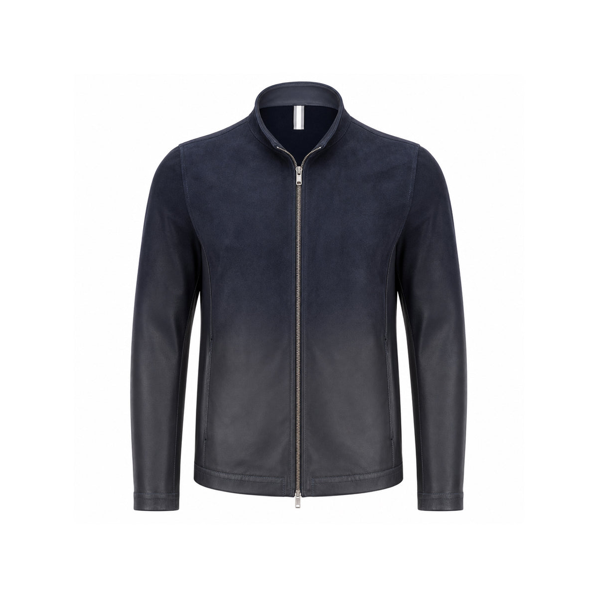 Navy Nubuck Leather Jacket NLJ003