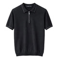Luxury Black Polo Cashmere Short Sleeve – Soft, Breathable & Lightweight Knit