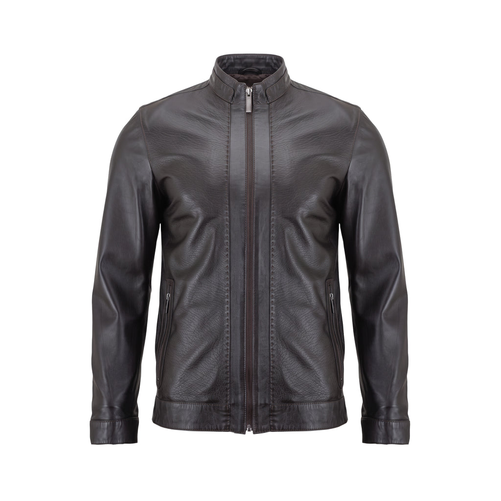 Brown Leather Jacket LJ-004