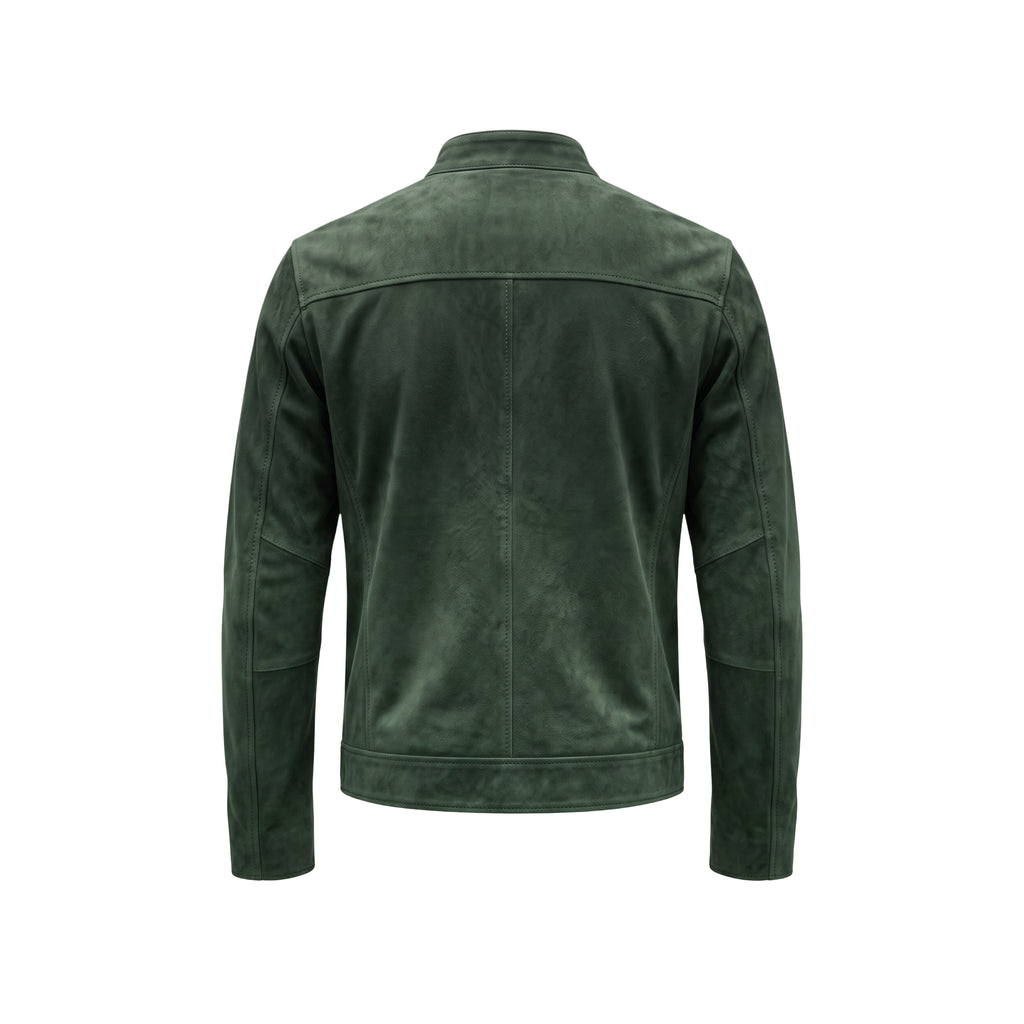 Green Double face Nubuck Leather Jacket NLJ002