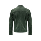 Green Double face Nubuck Leather Jacket NLJ002