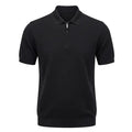 Black Half zip bamboo Polo Shirt | Soft, Sustainable & Moisture-Wicking.BP-002