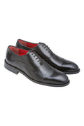 Black Leather Oxford Shoes V2 - Minotti Uomo