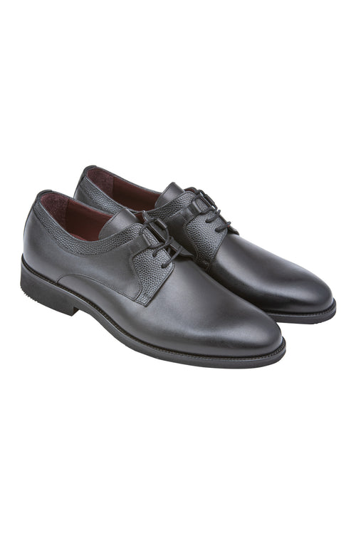 Black Leather Oxford Shoes V4 - Minotti Uomo
