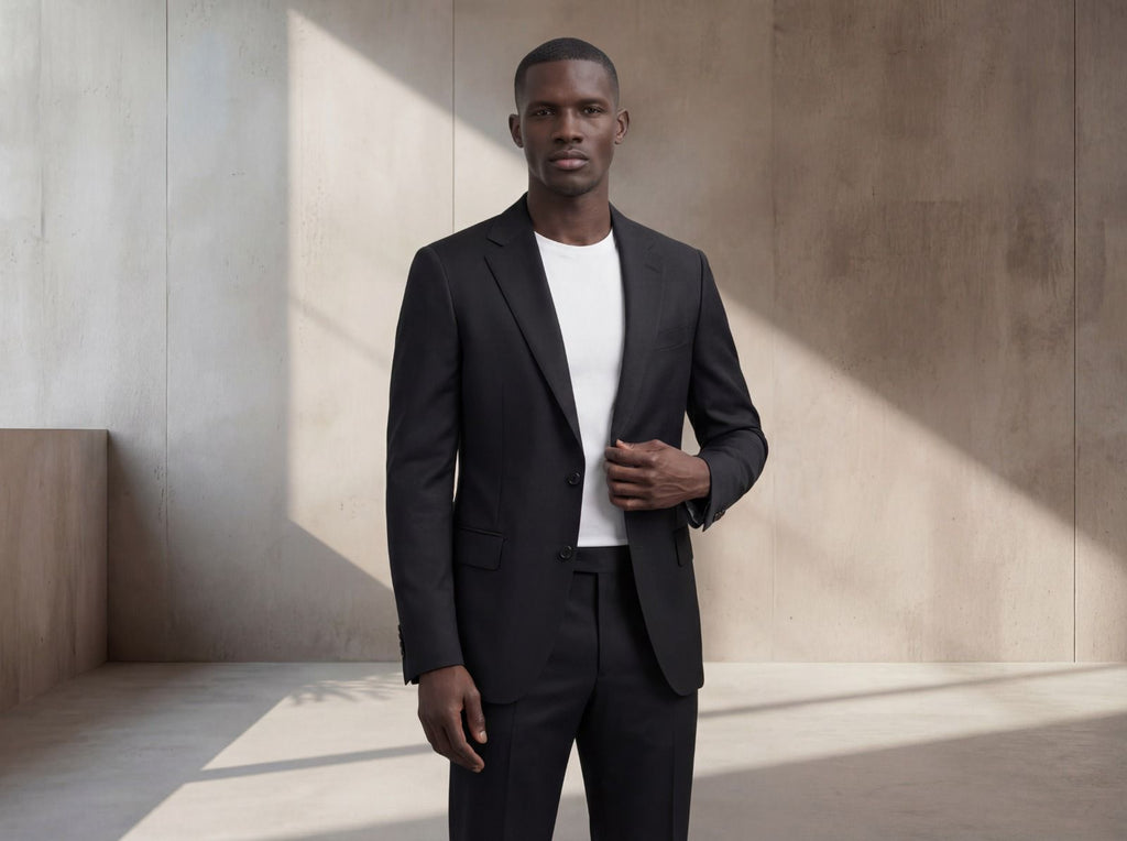 Vitale Super 180 Wool Suit Black – Ultra-Fine Italian Luxury.044