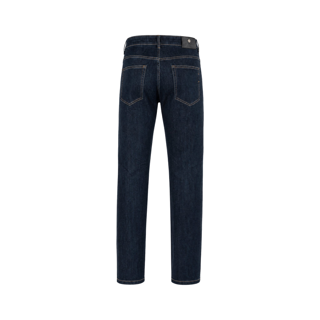 100% Cotton Jeans Leisure Fit - Dark Navy
