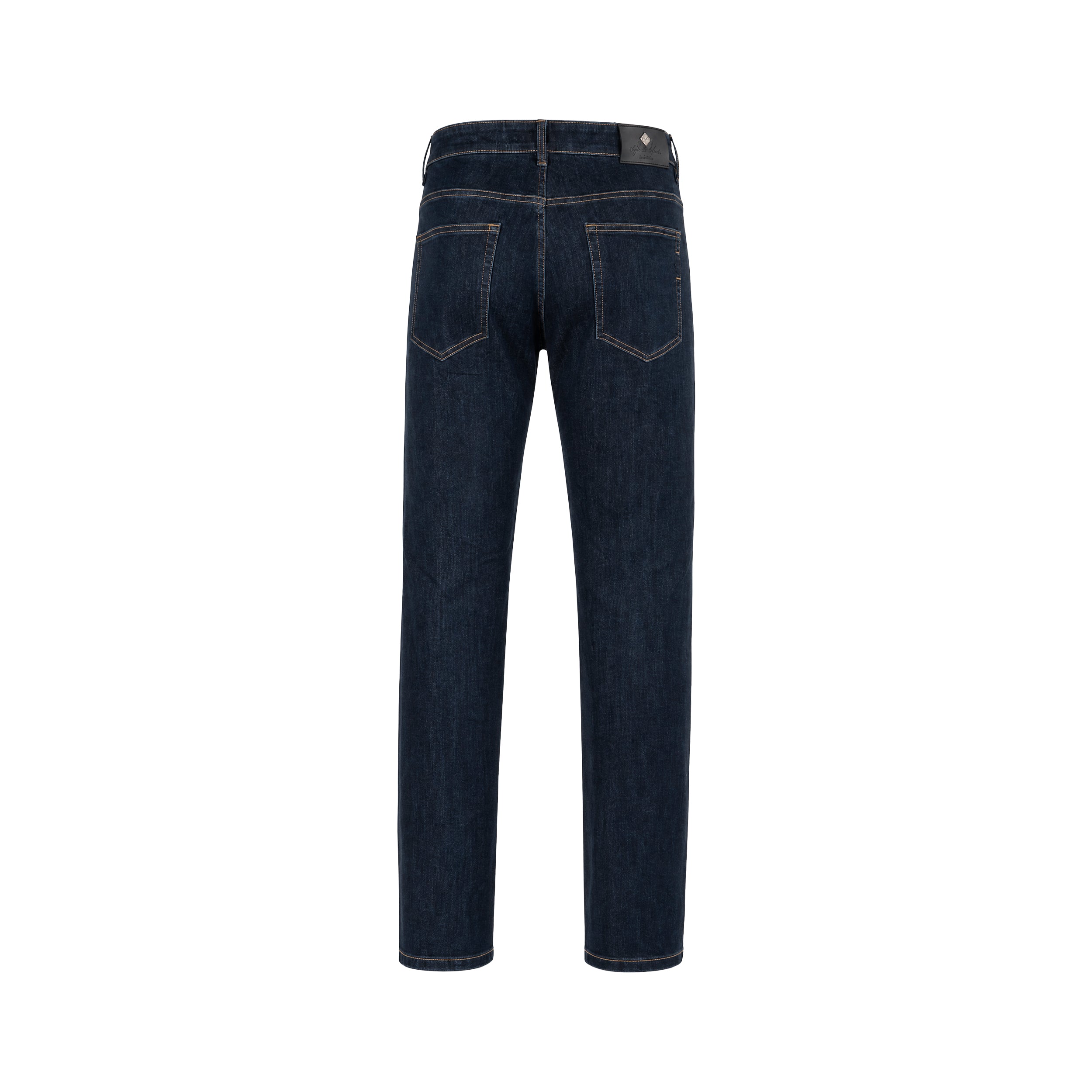 100% Cotton Jeans Leisure Fit - Dark Navy