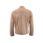 Beige Nubuck Leather Jacket NLJ001