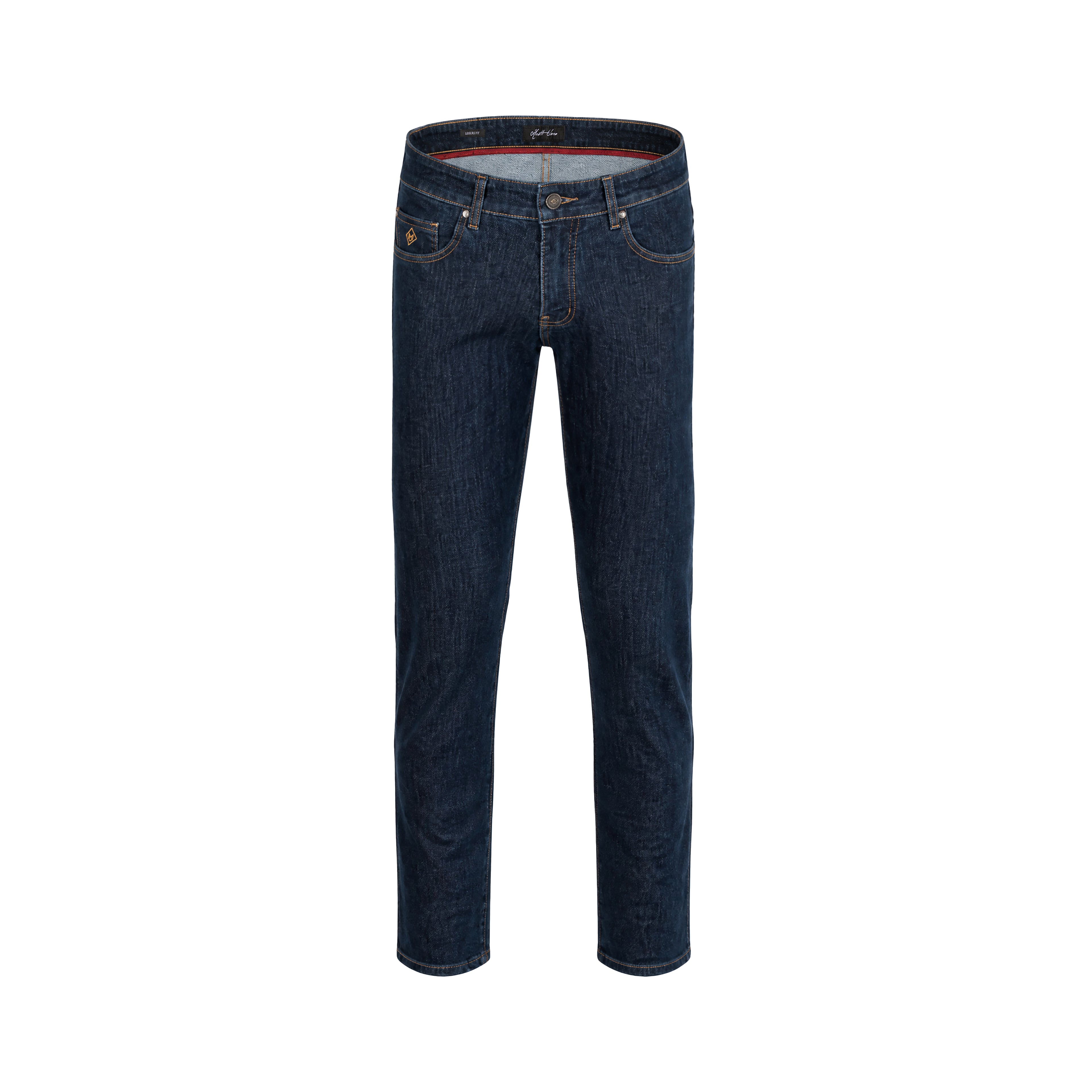 100% Cotton Jeans Leisure Fit - Dark Navy