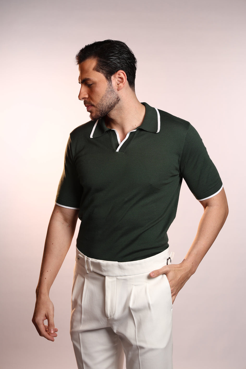 Premium Green Mercerized Polo.001