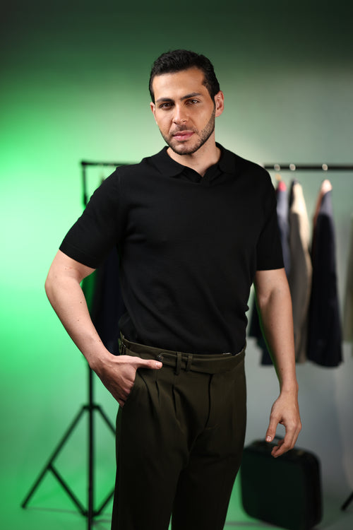 Bamboo Black Polo Shirt – Ultra Soft, Breathable & Eco-Friendly Premium Polo.001