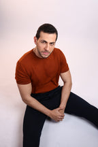 Premium Brick Cashmere T-Shirts – Ultra-Soft Lightweight Luxury Essentials.CAT-001