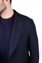 Premium Navy Classic Lycra Suit | Stylish Stretch Formal Wear.057