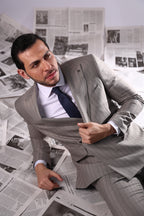 Wool Grey Double-Breasted suit .019