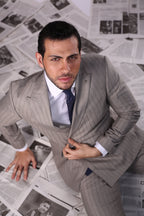 Wool Grey Double-Breasted suit .019