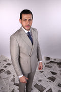 Wool Grey Double-Breasted suit .019