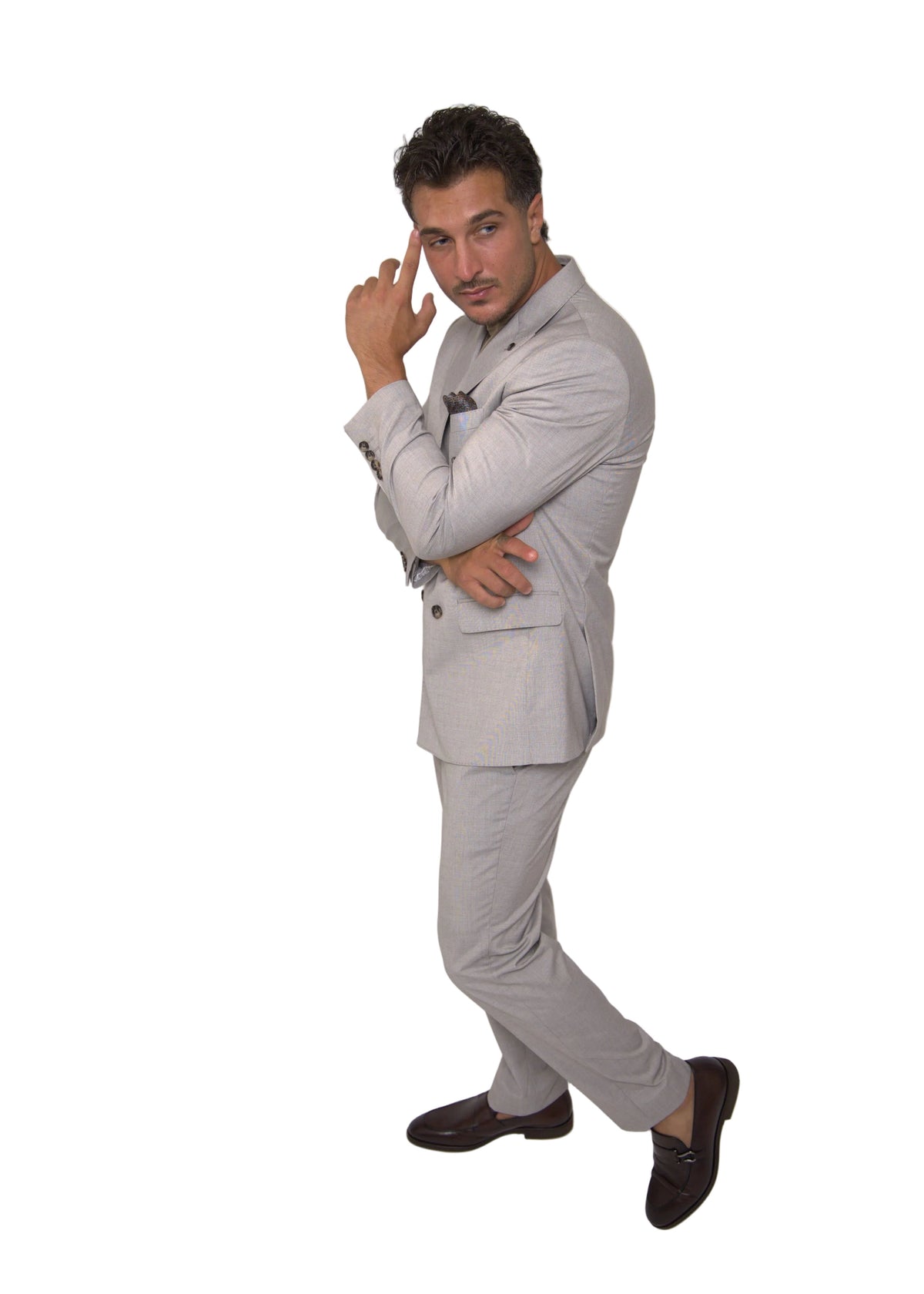 Wool Dubetti Suit Pearl .SDB026