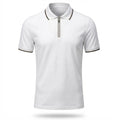 White Mercerized Cotton Polo Shirt | Premium Shine & Ultra-Soft Comfort.MCP-002