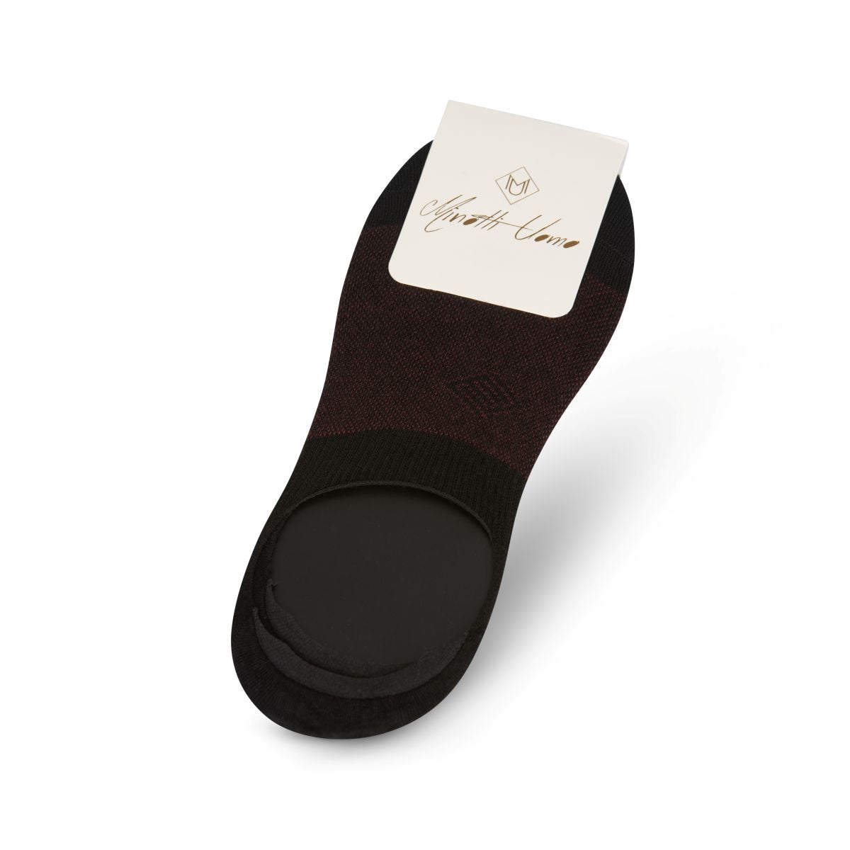 INVISIBLE BAMBOO SOCKS-BORDEAUX/BLACK