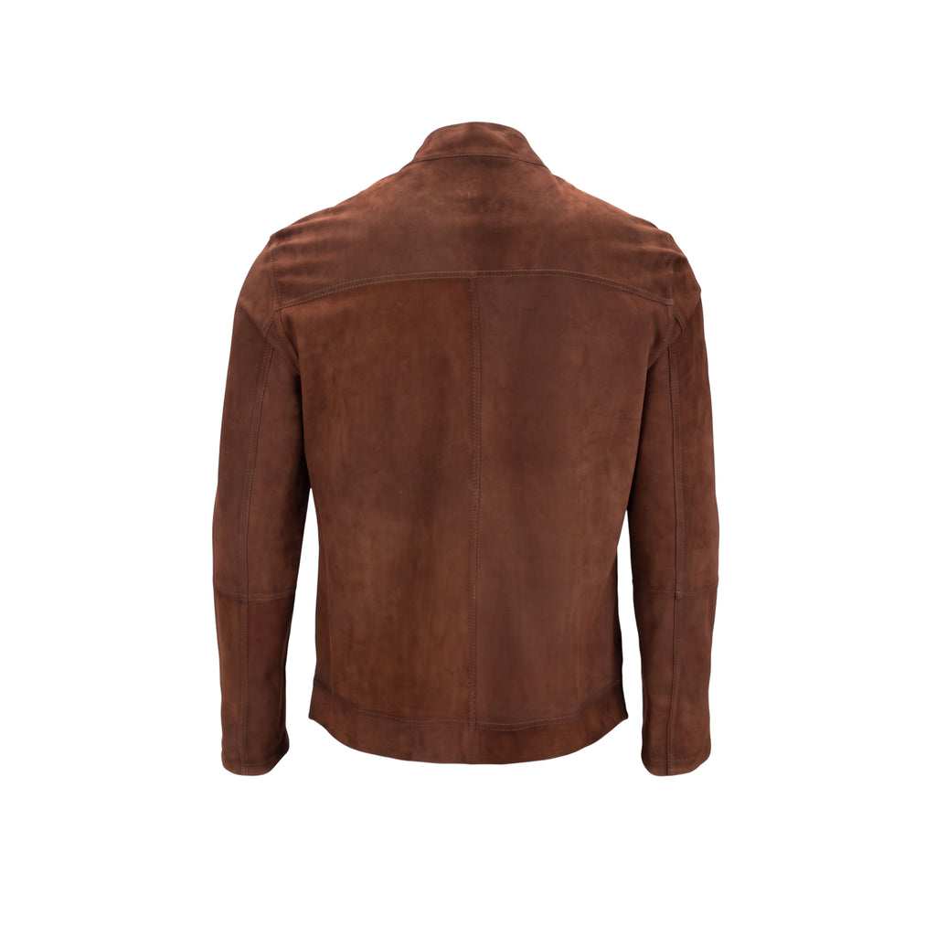 Brown Double Face Nubuck Leather Jacket NLJ002
