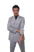 Wool Dubetti Suit Silver .SDB026