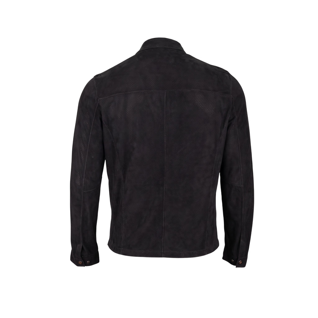 Black Nubuck Leather Jacket NLJ001