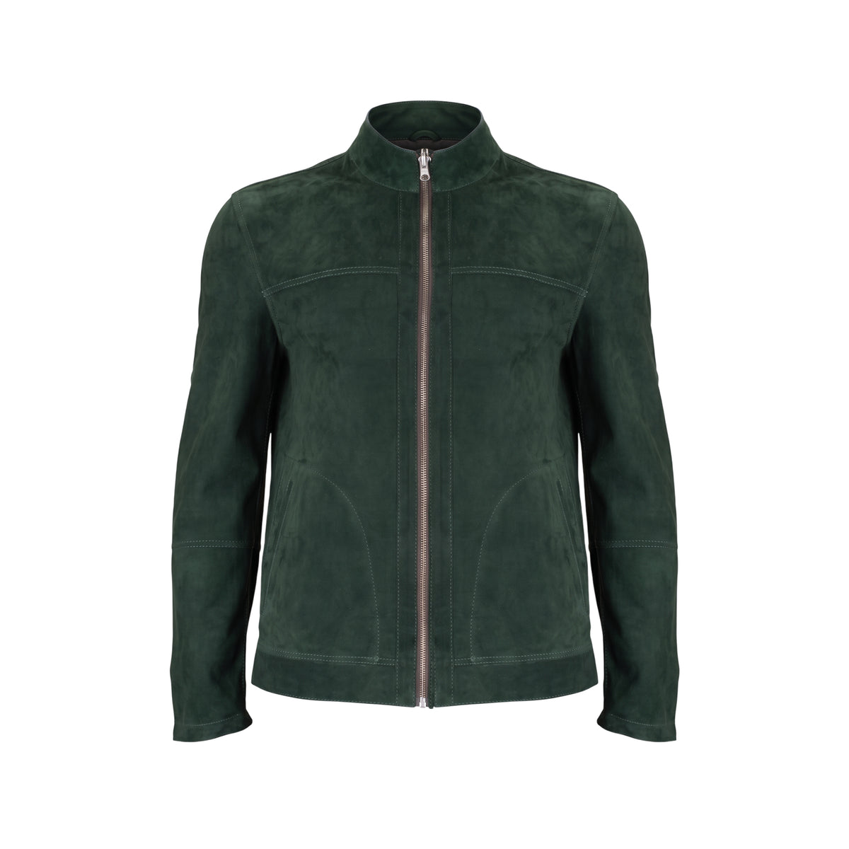 Green Double face Nubuck Leather Jacket NLJ002